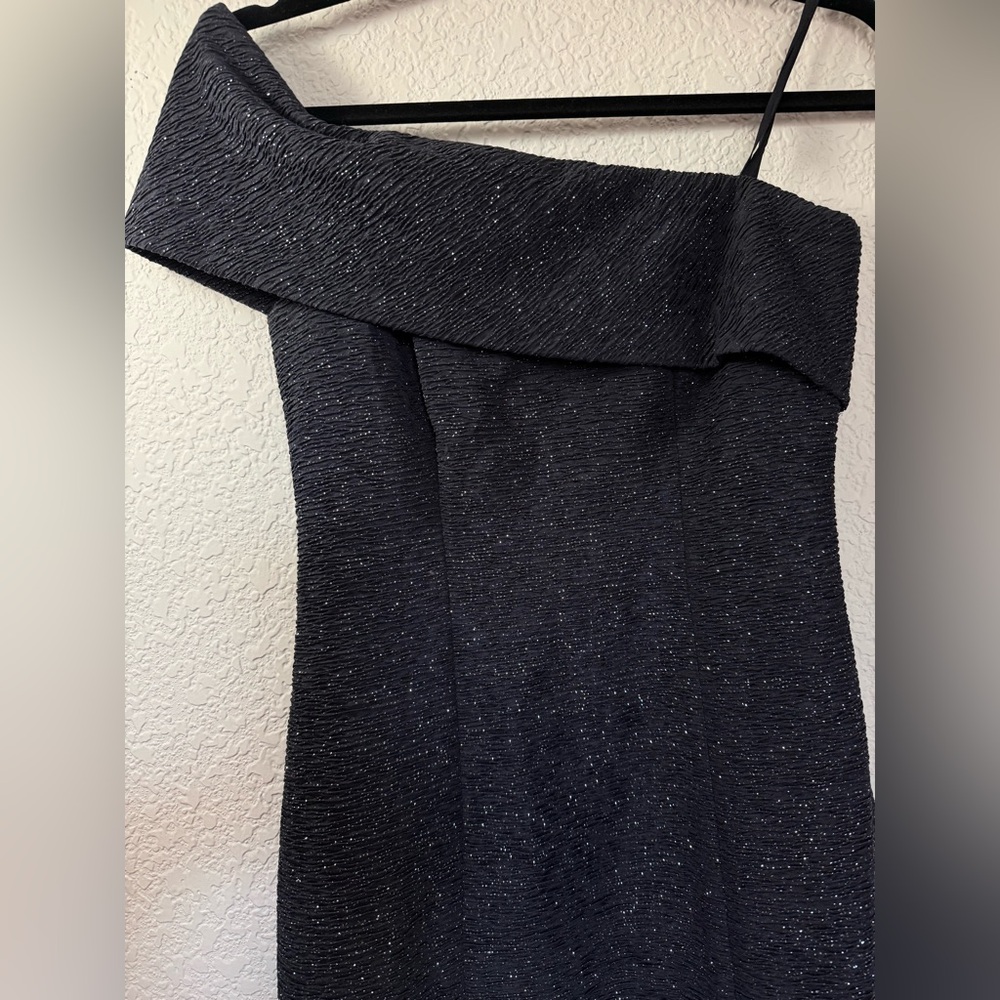 Eliza J Strapless Black & Silver Shimmer Dress | Glam Formal| Size 6 - Picture 4 of 14